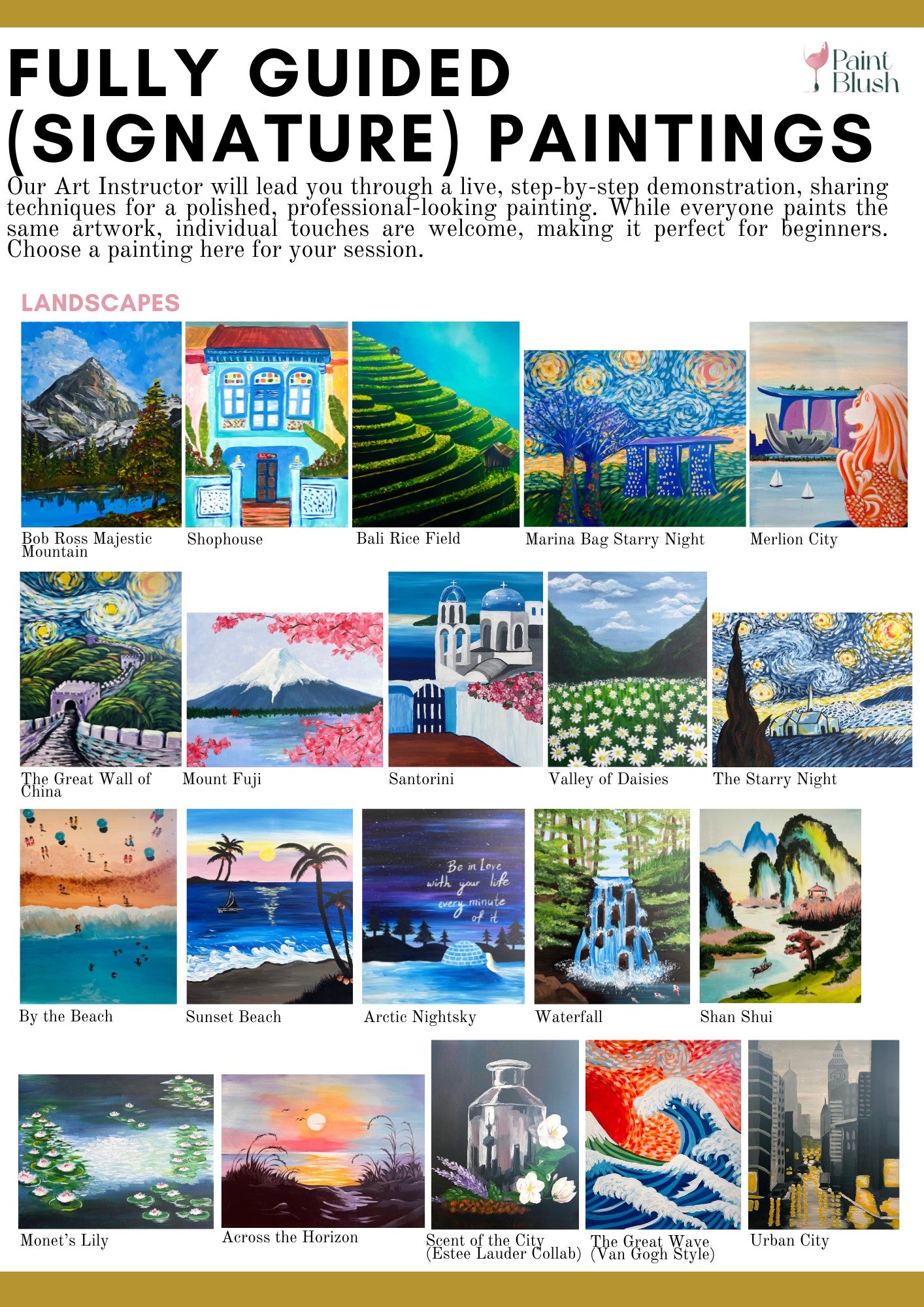 Art Jamming Sip n Paint - Fully Guided (Signature)