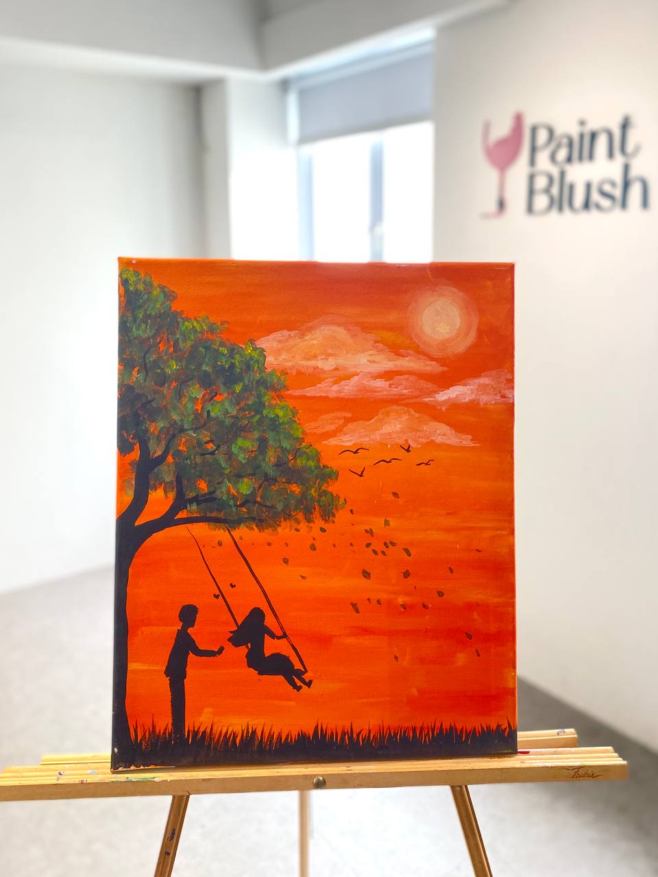 Day & Night - Couple playing with a Swing