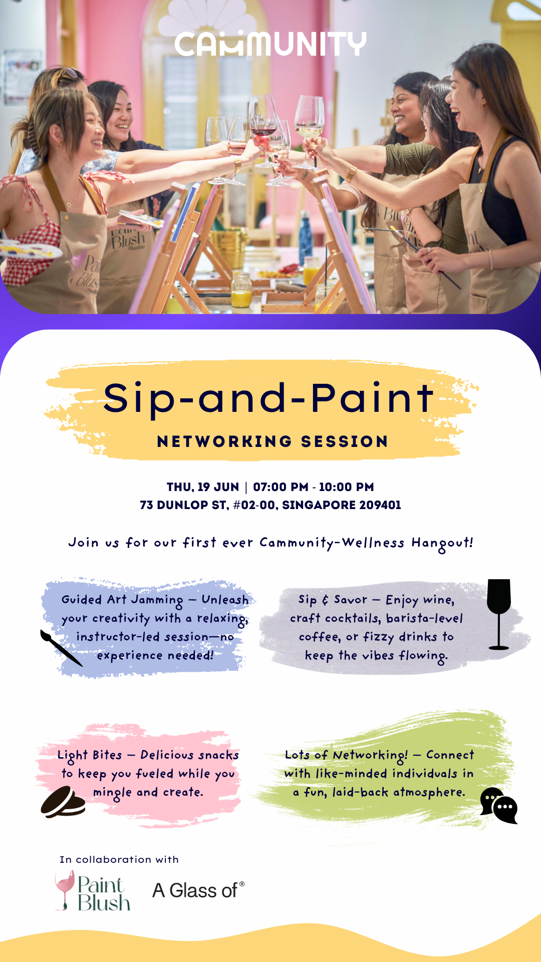 Cammunity Sip 'N' Paint Networking Event