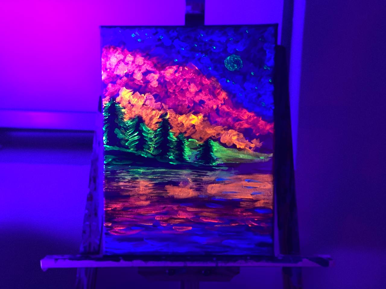 Glow hot in the dark painting