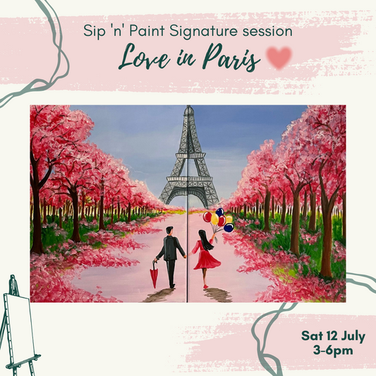 July 12 (Saturday), 3pm-6pm: Love in Paris (Pairs)