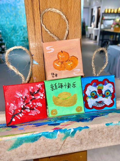 Paint Chinese New Year Ornaments x 4pcs.